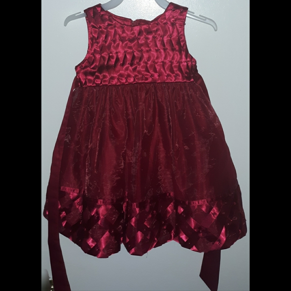 Girl's Red Holiday Dress -24mth